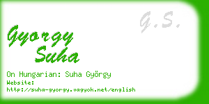 gyorgy suha business card