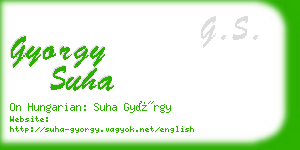 gyorgy suha business card